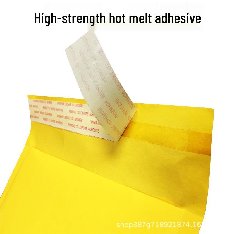 Yellow Kraft Shockproof Bubble Mailer - Self-Sealing Cross-Border Packaging Envelope