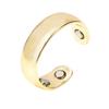 Magnetic Open Ring - Electroplated Band With Double Magnet Closure, A Stylish Stackable Piece Of Jewelry Suitable For Both Men And Women.