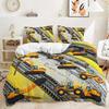 Engineering Vehicle Bedding Sets For Boys Excavator Duvet Cover SetQueen Comforter CoverPlaystation Designs Bed Set For Teen