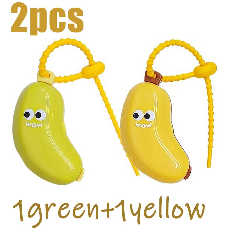 1/2PCS Cute Banana Toothbrush Storage Travel Toothpaste Box Toothbrush Dustproof 2-in-1 Toothbrush And Toothpaste Organizer