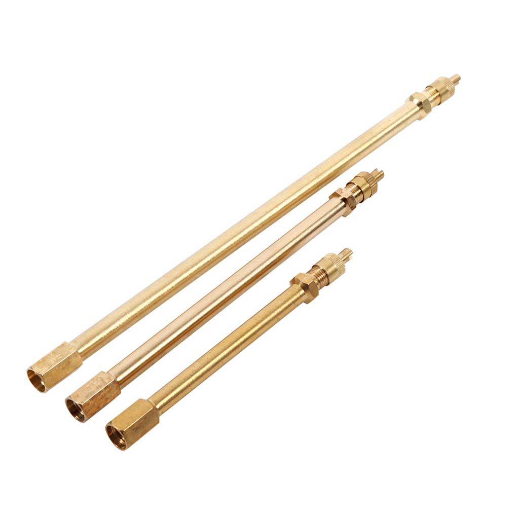 Car Tire Valve Stem Tire Valve Extension Rod Brass Tire Valve Extension Straight Bore for Truck Motorcycle Car 100/140/200mm Valve Stems 1