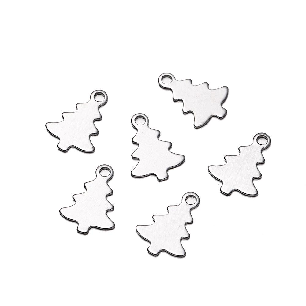 30Pcs Mirror Polished Stainless Steel Charms Geometry Cross Shape Blank Pendants for DIY Bracelet Jewelry Making Accessories