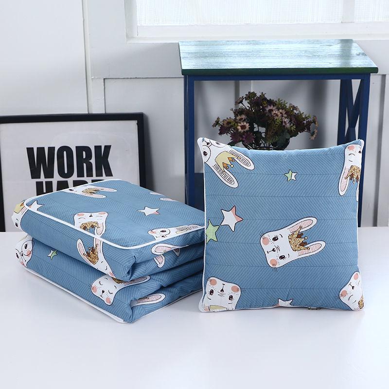 Foldable Multifunctional Nap Cushion: Pillow & Blanket for Car & Office