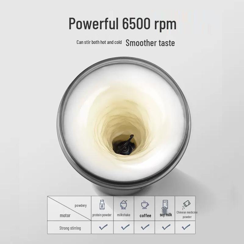 Rechargeable Electric Shaker Cup with Automatic Mixing for Coffee and Milk Powder