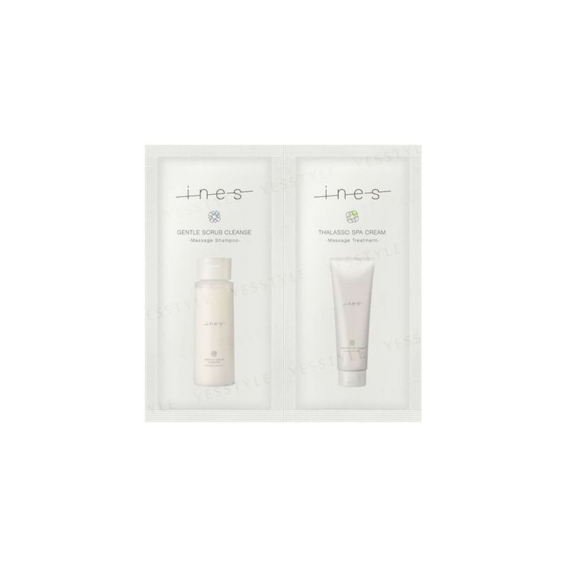 Kao - Ines Gentle Scrub Cleanse Shampoo & Thalasso Spa Cream Treatment Trial Set