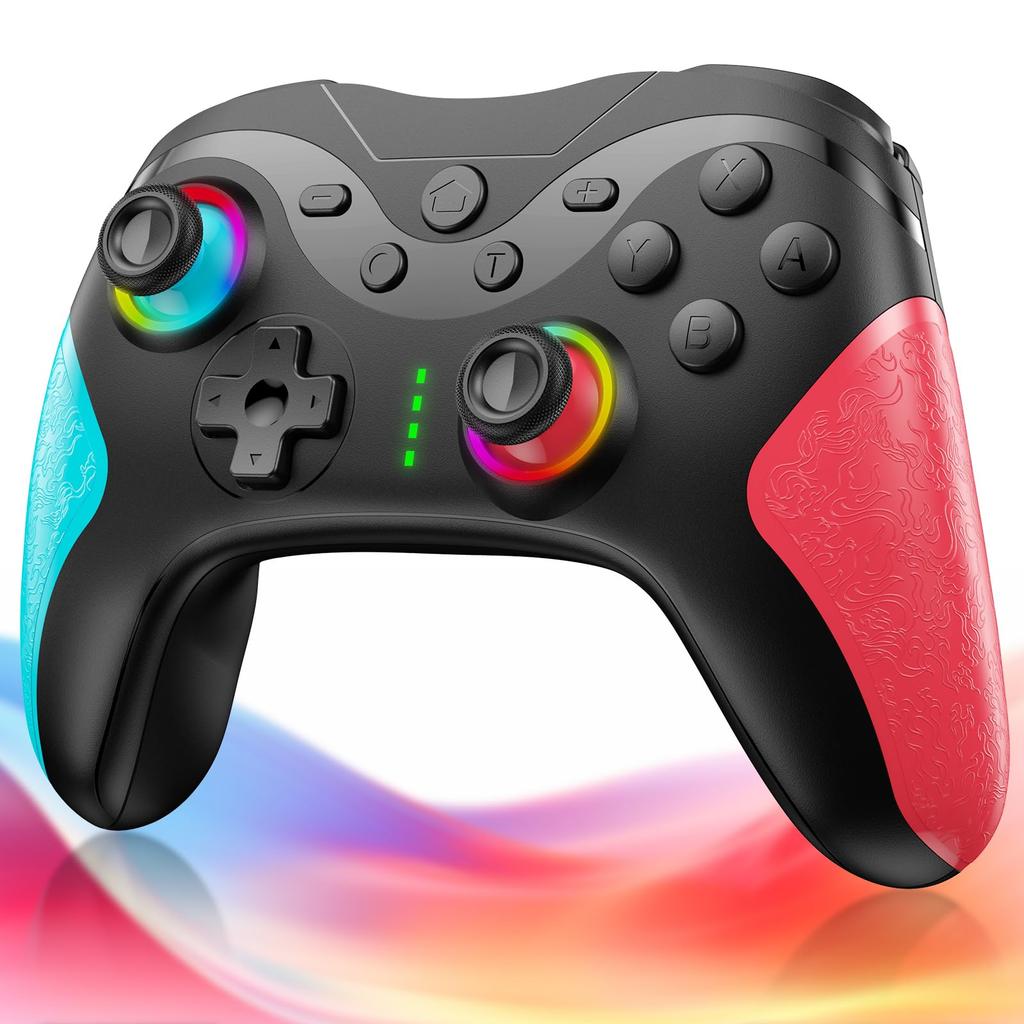 Switch Switch Turbo 20 hodin nepřetržitého 1000mAh Makro Zadní RGB Bluetooth Bezdrátový Gyro HD Režim spánku Pro Japonský návod k použití v balení