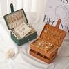 High-end retro large-capacity jewelry box, necklace, ring, stud earrings, jewelry storage box, multi-layer storage box.