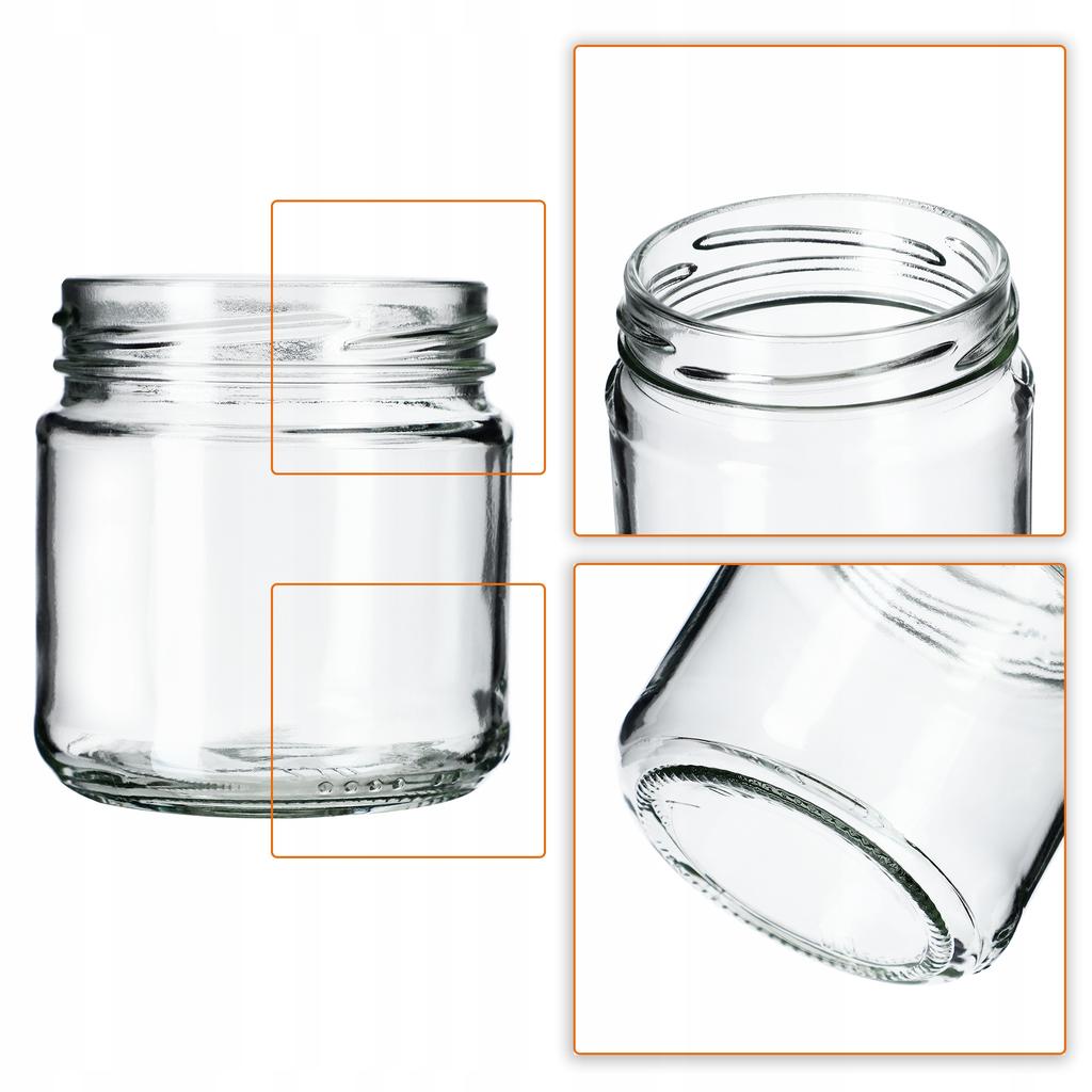 KADAX 10x Glas 200ml + Deckel Fi66 für Konserven Marmelade