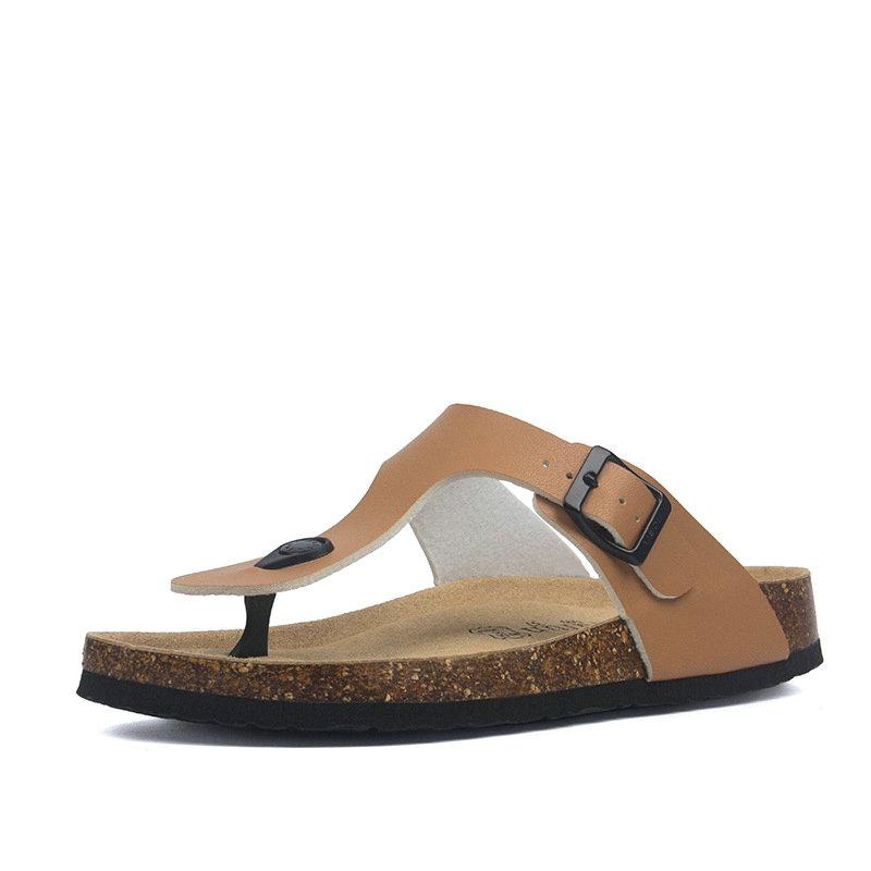 Fashion New Summer Cork Slippers Shoe Women Casual Mixed Color PU Flip Flops Holiday Beach Slides Flat With Plus Size 35-45