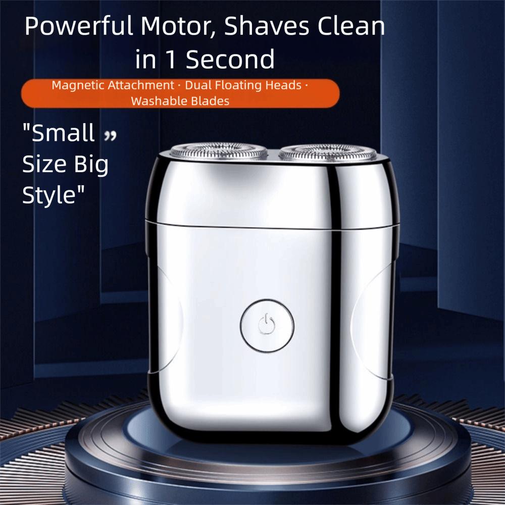 Ultra Clean Electric Shaver Washable Mini Shaving Rechargeable Double Head Razor  Beard