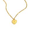 Dreamidea Gold Plated Stainless Steel Heart - Shaped Locket Necklace with Zircon Accent Romantic Jewelry