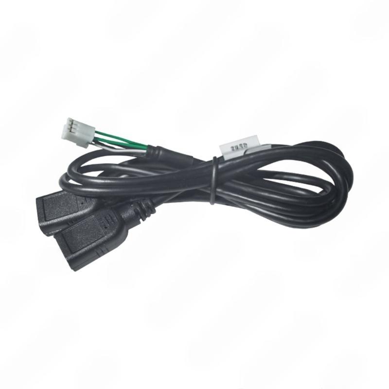 Multimedia Wiring Adapter Cable, 6 Pin Two USB Harness with USB-A Female Ports for Select Car Head Unit Port Access and Connection