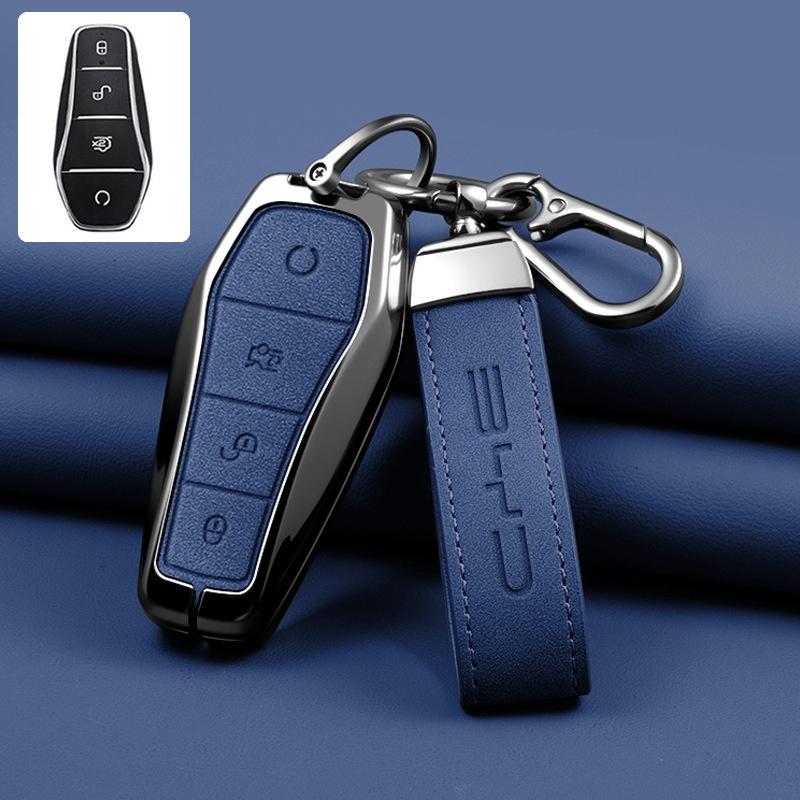 Car Zinc Alloy Key Cover Case For BYD Song Plus Atto 3 Han EV Yuan Tang DM 2018 Qin Seal Dolphin E2 Keychain Interior Accessory