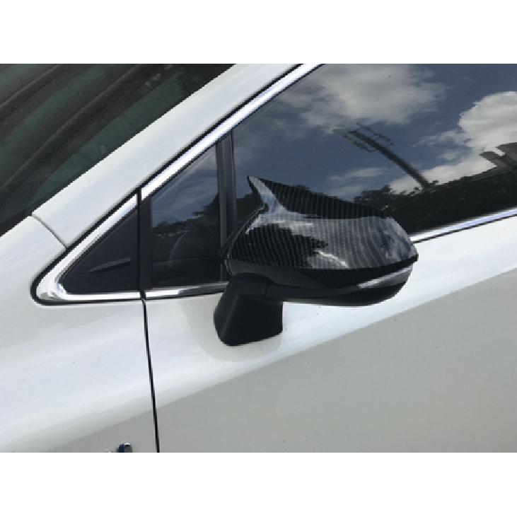 Carbon Fiber Ox Horn Rearview Mirror Cover Trim For -2025 Toyota Corolla