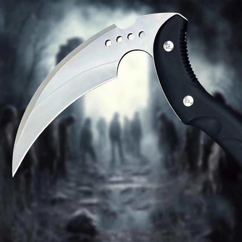 High-quality Multi-functional EDC Sickle Is A Convenient Manual Tool for Outdoor Camping and T actical Garden Weeding