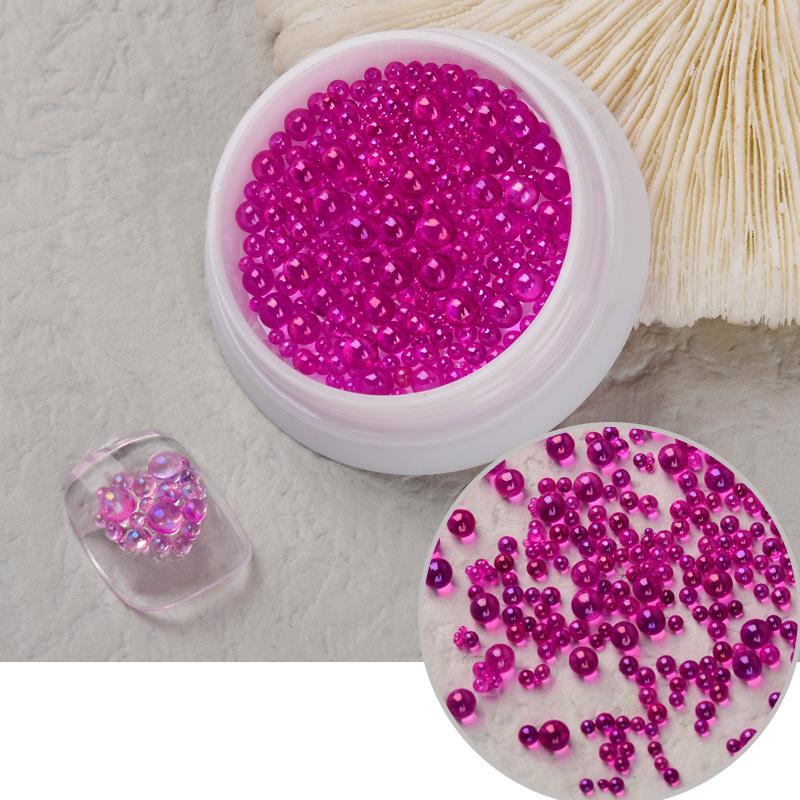

1 коробка Аврора Переливаються Русалка Bubble Beads змішаного розміру Nail Beads Nail Jewelry Nail Art Decoration