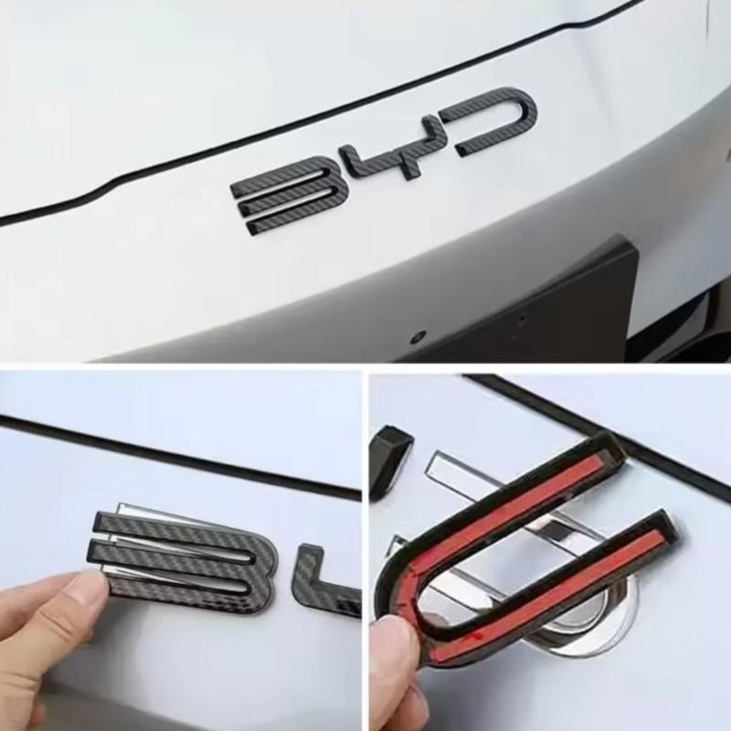 Car Front Rear Logo Emblem Stickers Steering Wheel Sticker Accessories For BYD SEAl HAN SONG YUAN DOLPHIN ATTO 3