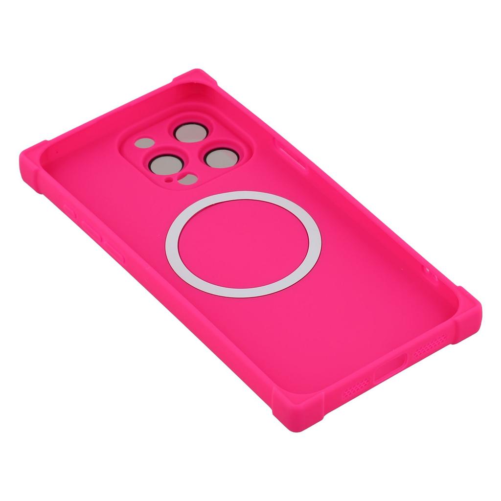For iPhone 15 Pro Max Case Compatible with MagSafe Straight Edge TPU Phone Cover with Camera Lens Protector