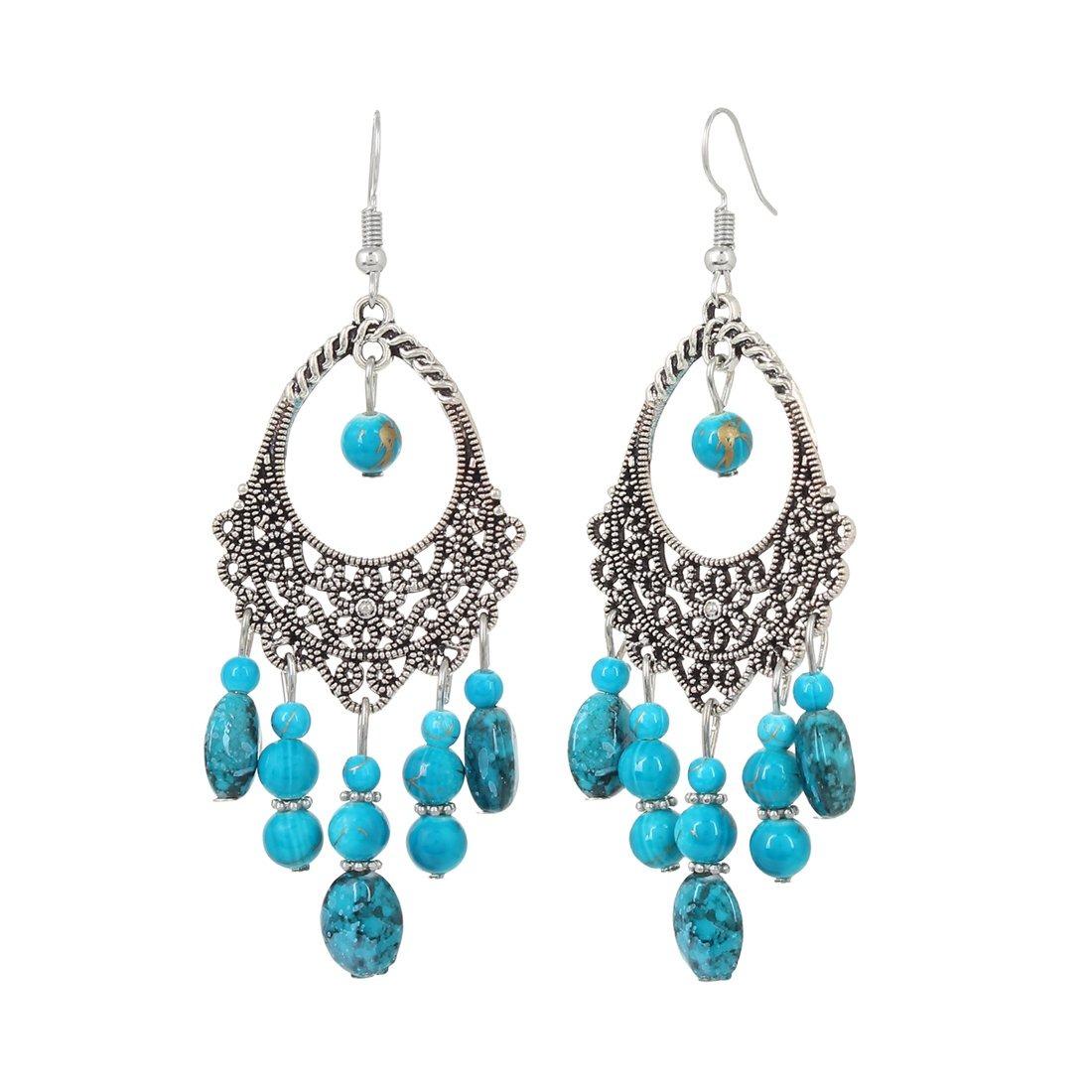 

Новейшие богемные серьги из окисленного серебра для женщин и девушек Onesize синий