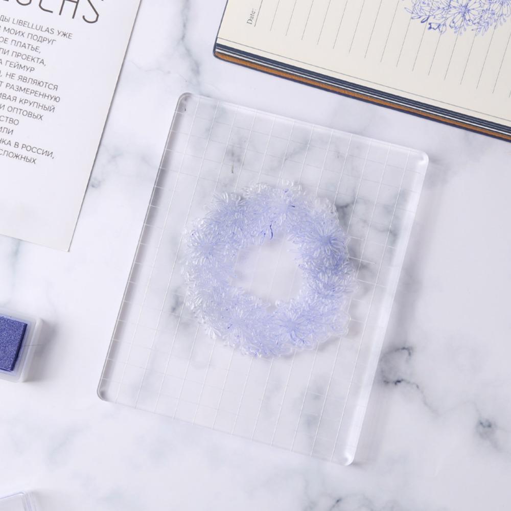 Household Handmade Acrylic Durable Seal Stamp Block Stamping Tool Wax Stamp Pad Stamp Block