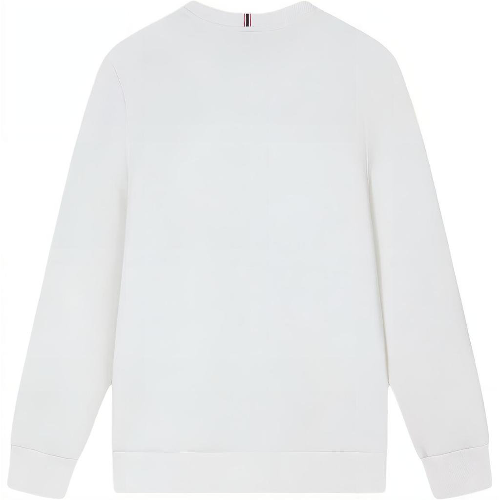 FILA Mens Knitted Spring 2024 New Business Commuter Pullover Simple Casual Sweatshirt Men sweatshirt Standard-White F11M411213F-WT