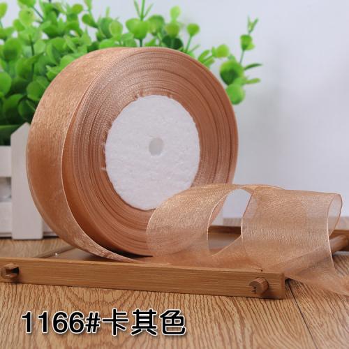 50yards/roll 12/15/20/25/40mm Organza Ribbon Wholesale Gift Wrapping Decoration Christmas Silk Ribbons Lace Fabric DIY Crafts