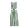Fashion Style 2024 Summer New Arrival Women's Open Design Buckle Decoration Dress 9878122 537