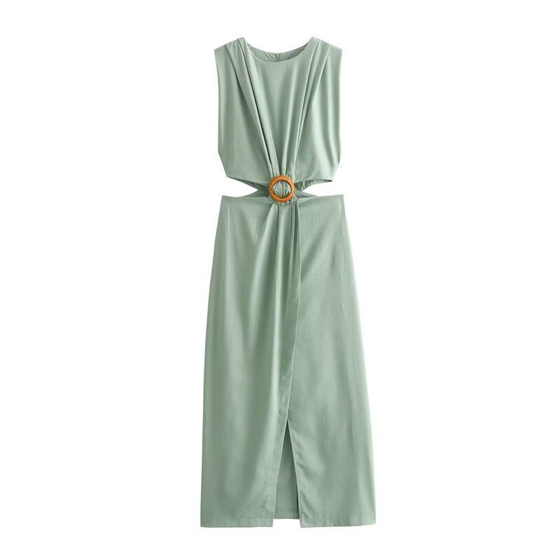 Fashion Style 2024 Summer New Arrival Women's Open Design Buckle Decoration Dress 9878122 537