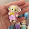 Kid Dolls Animal Dolls Small Commodities OrnamentsCat Family Animal Figure Poodle Flocked Shaggy Forest DIY Gift