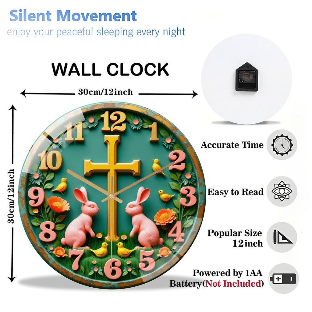 12 Inch Diameter Glass Wall Clock That Excels At Its Fundamental Purpose