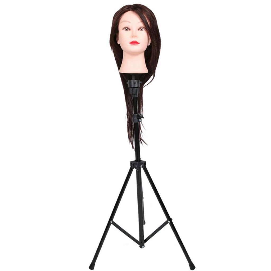 Adjustable Training Mannequin Head Tripod Stand Manikin Wig Holder Carry Bag