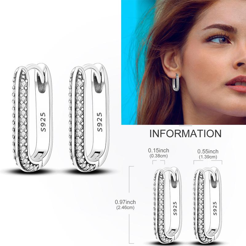 925 Silver Hoop Earring Moon Sun Earring Pendent Zircon Heart Shape Star Eardrop For Women Girl Making Jewelry