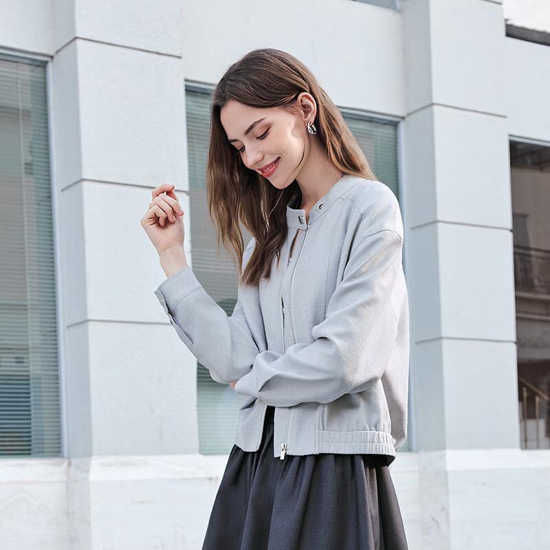 Betu Women's Spring Stand-Collar Casual Short Jacket
