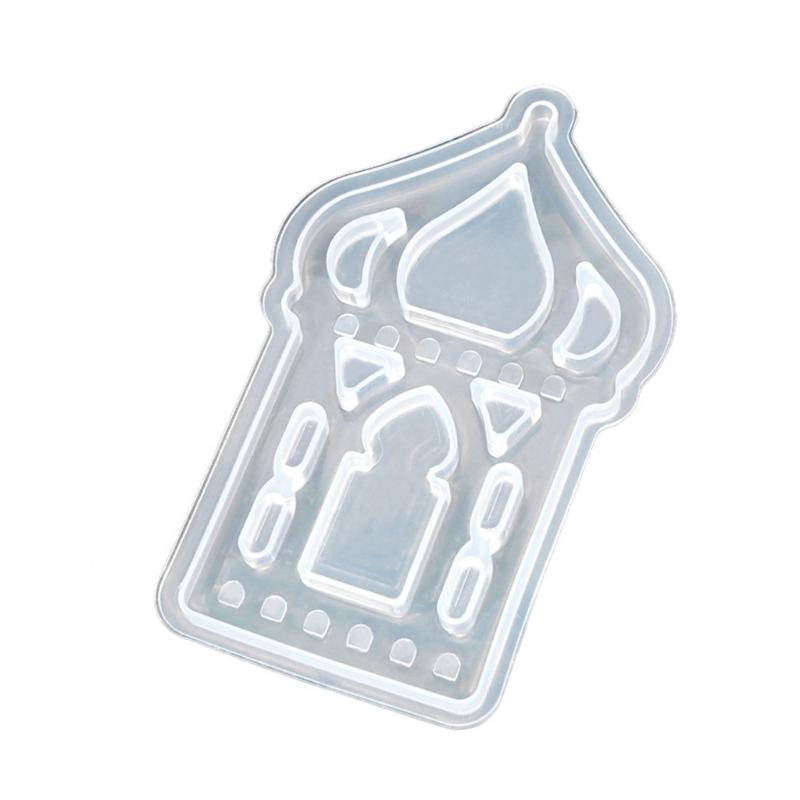 House Moon Shape Silicone Molds for Epoxy Resin Candle Holder Tealight Holder Home Decoration Gypsum Silicone Molds