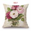 Elegant Nordic Flowers Cushion Cover Made of Cotton Linen for Home Decors