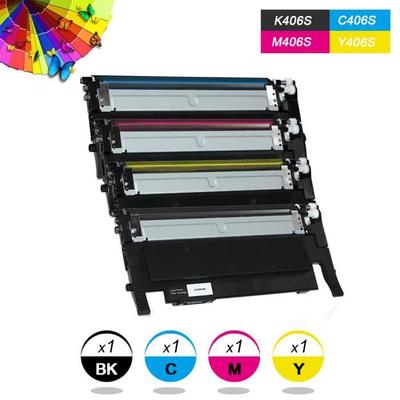 4x Cartucho de tóner Samsung CLP360 compatible Samsung CLX-3302,CLX-3303,CLX-3303FW,CLX-3304,CLX-3307FW Negro Cian Magenta Amarillo
