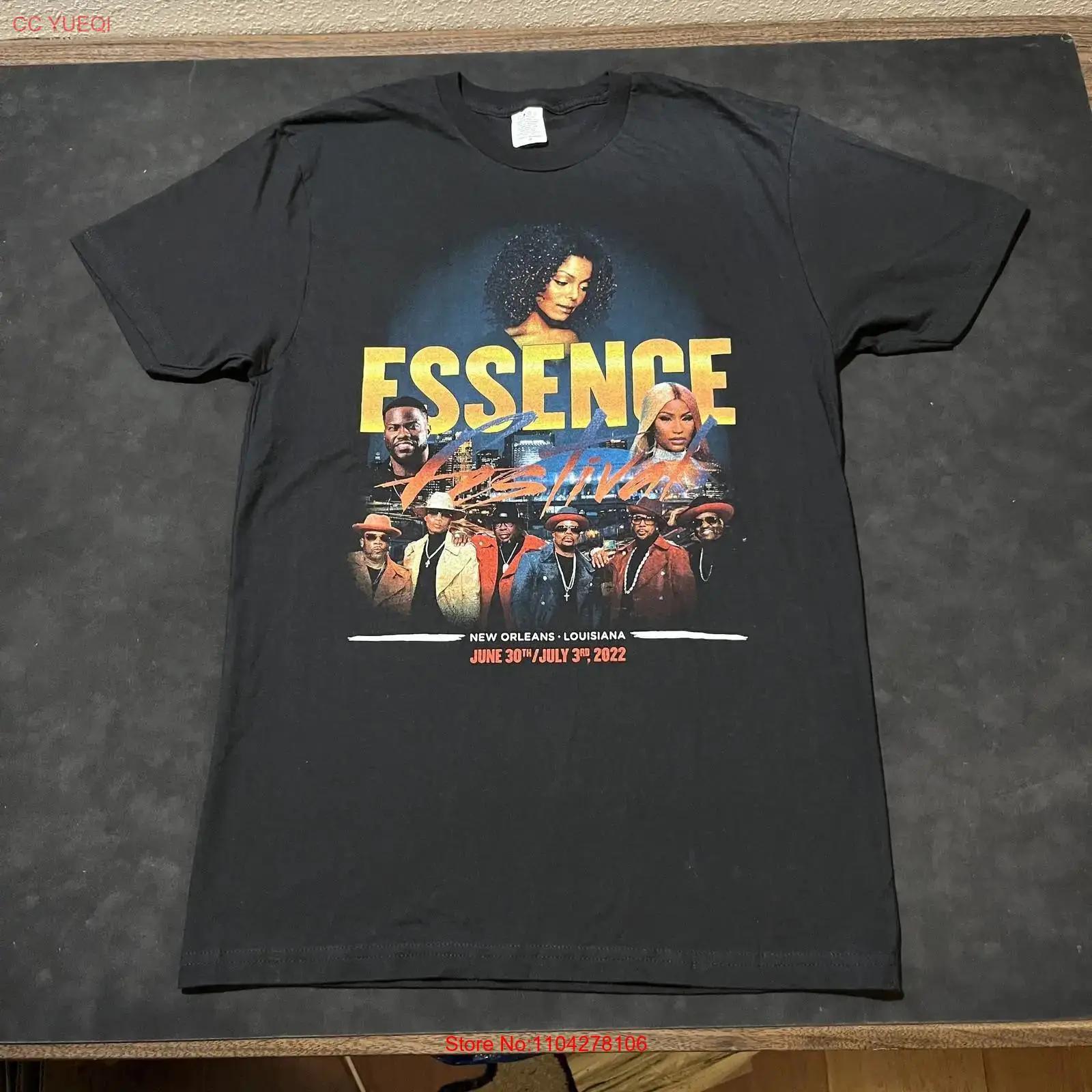 Vintage Essence Festival T Shirt Men New Orleans 2022 Music Concert Jazz vintage Washed Soft homme fashion Casual Stylish S