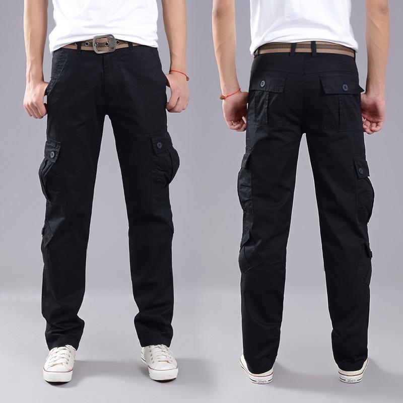 Pantalones casuales para hombre, pantalones cargo, pantalones casuales con múltiples bolsillos, monos de entrenamiento al aire libre, pantalones deportivos para hombre