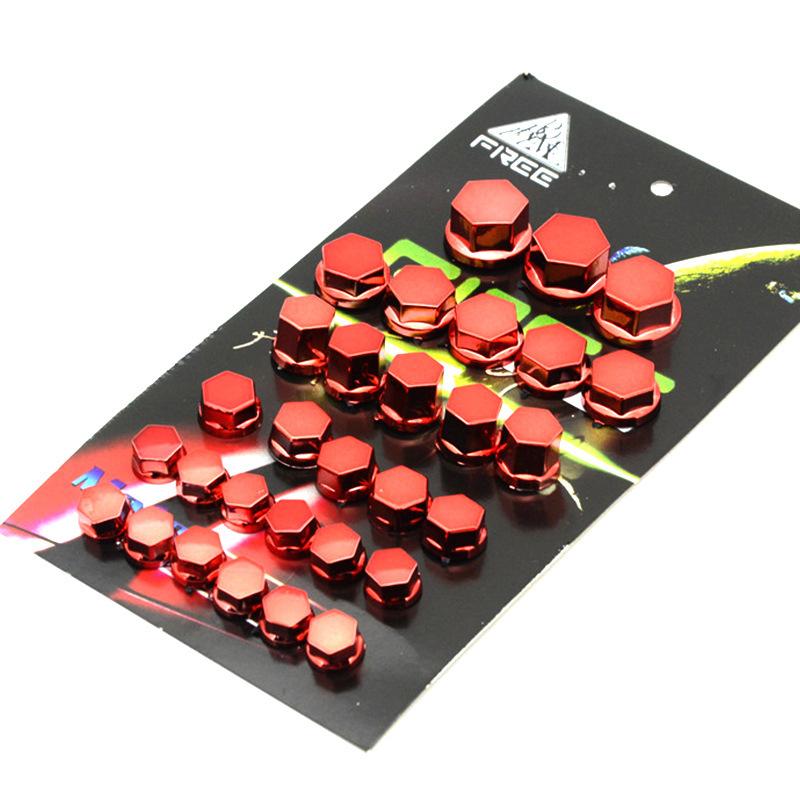 30PCS Set! Motorcycle Head Screw Nut Caps - Chrome Decorative Covers for Yamaha, Kawasaki  - Stylish Hex Bolt Caps for More!