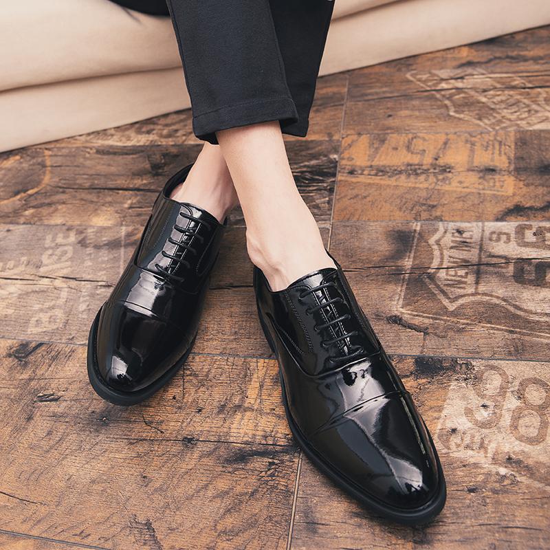 Модные черные лакированные туфли класса люкс — фото 2