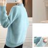 Imitation Mink Velvet Knitted Jumpers Female Autumn and Winter Loose Half High Collar Thickened Bottoming Sweaters