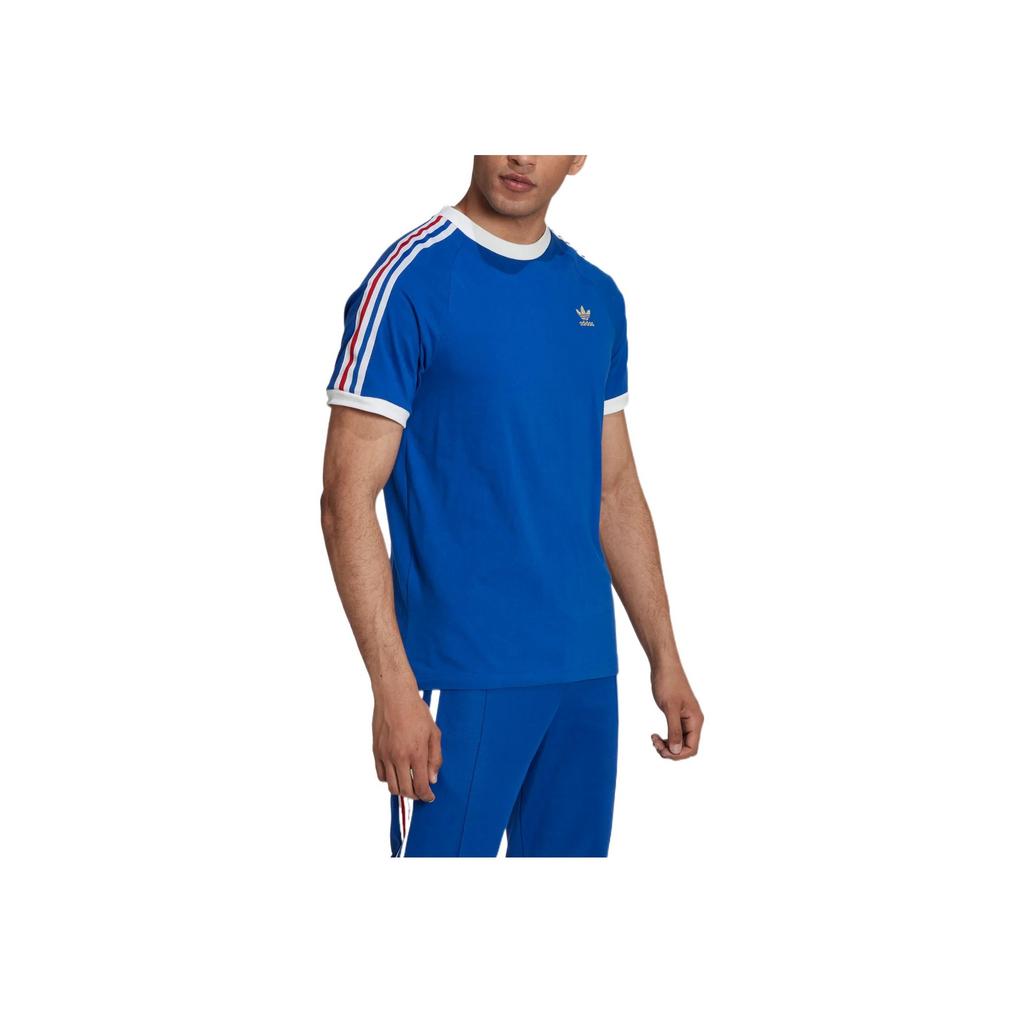 Adidas Originální tričko s krátkým rukávem a kulatým výstřihem Trefoil Pánské topy Královsky modrá HK7418