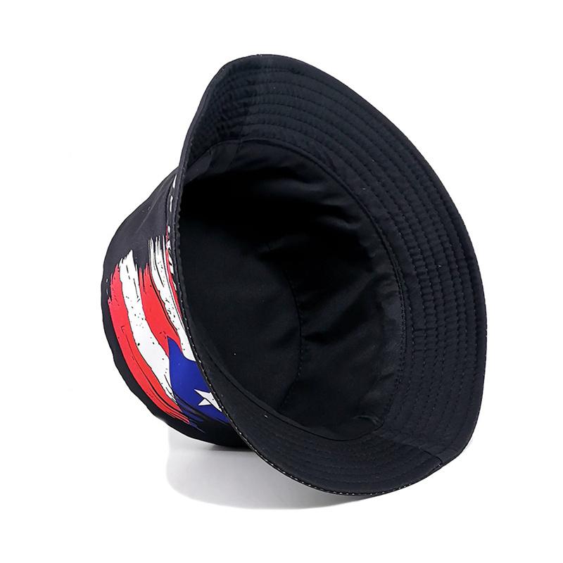 2025 Top Sales Custom Printed Bucket Hat Customizable Fisherman Hat Reversible Eagle Bucket Hat