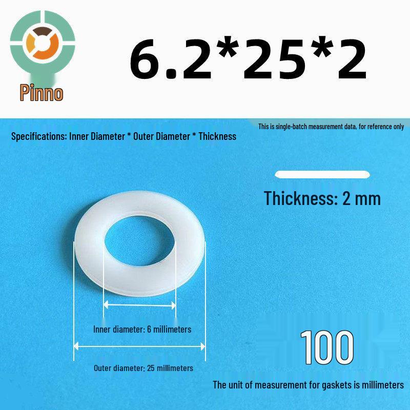 Thickened Nylon Plastic Flat Washer: Hard Plastic Gasket M2-M16
