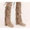 Autumn and winter new products suede fringed 35-43 high boots knee boots