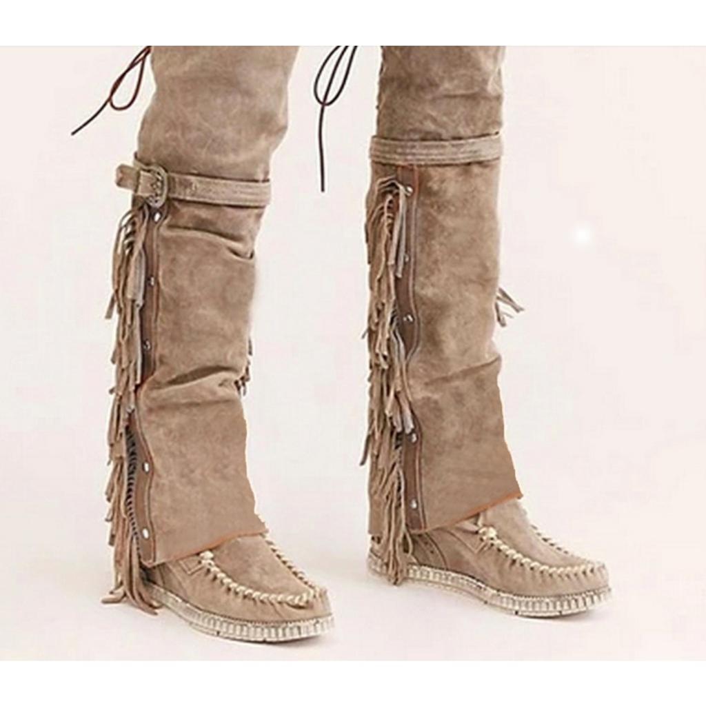 Autumn and winter new products suede fringed 35-43 high boots knee boots
