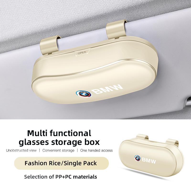 Car Sun Visor Glasses Storage Box Interior Accessories Stickers For BMW G80 G06 G07 G42 G14 G15 G16 F82 F20 F21 F83 M2 M3 M4 M5