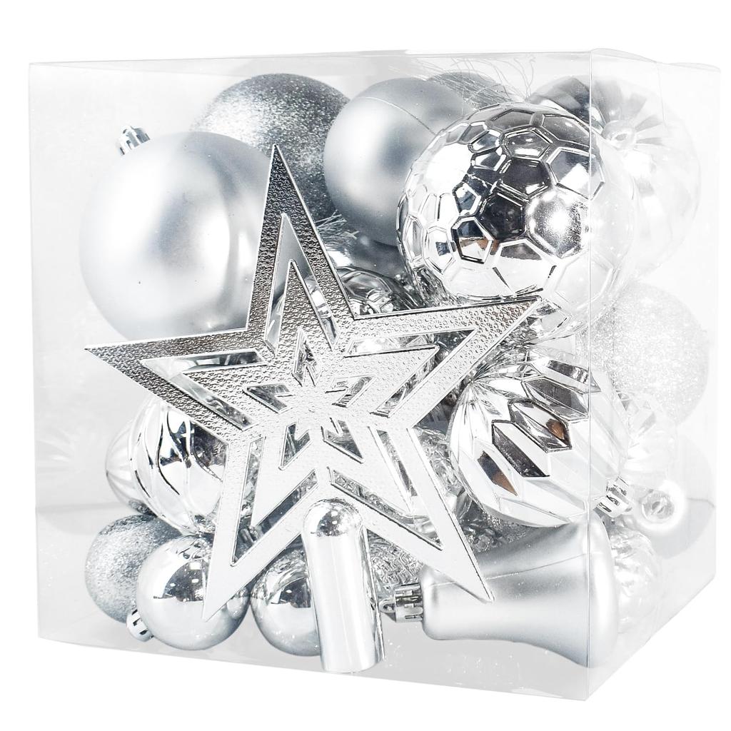 Gorgeous Christmas Ornament Ball Nordic for Christmas Tree Stylish and Gorgeous Decor for and Adding a New Atmosphere 45-Piece Set, Style,