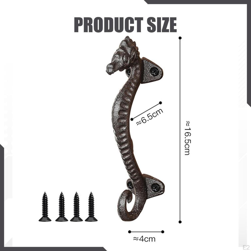 Seepferdchen Türgriff Dekorative Zugstange 6,5" Einfache Installation Beschläge Schrank für Küche