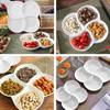 Buffet Serving Utensils Divided Platter Tray Four Compartment Fruit Plate Candy Snack Jewelry